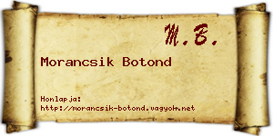 Morancsik Botond névjegykártya